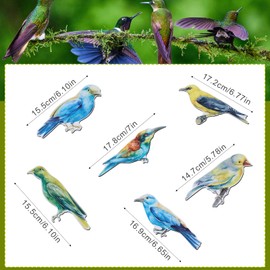 KINBOM 12 Pcs Screen Door Magnets, Hummingbird Magnetic for Screen Saver Screen Magnets for Screen Door Double Sided Screen Stickers Magnetic for Patio Screen Doors Window Screen Decoration