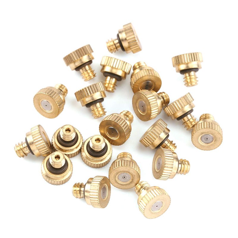 CozyCabin Brass Misting Nozzles Misting Water Mister Nozzle for Garden,