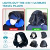 Lights Out Hooded Travel Pillow - Memory Foam Neck Support