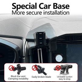 LUNQIN Car Phone Holder Mount for Subaru WRX 2022 2023 2024，Subaru Crosstrek 2024, Subaru Impreza 2024 Auto Accessories Interior Decoration Mobile Cell Smartphone Bracket