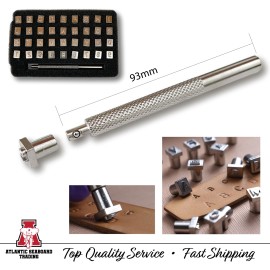 Unbranded 37 PCS Number Letter Stamp Punch Set Leather Craft Punch Tool - 6.5mm