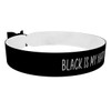 Black is my colour Stoffarmband - Witzige Sprüche - Satinarmband