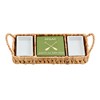 Mud Pie Hyacinth Napkin Serving Set, 5 1/2" x 12",
