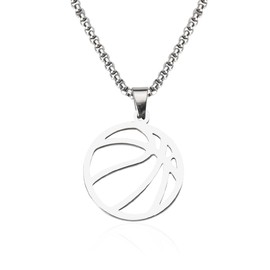 Basketball Necklace for Boys Men Teen Girls Stainless Steel Necklaces for Basketball Lover Player Sports Fans Gifts for Birthday Christmas Team Basketball Gift Basketball Themed Party Favors Souvenir