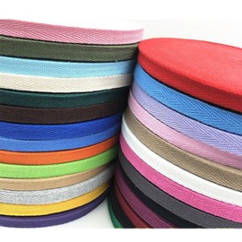 Wisafory 28 yards, nastro in twill di cotone, per lavori di cucito, artigianato (28 colouri), 2 cm