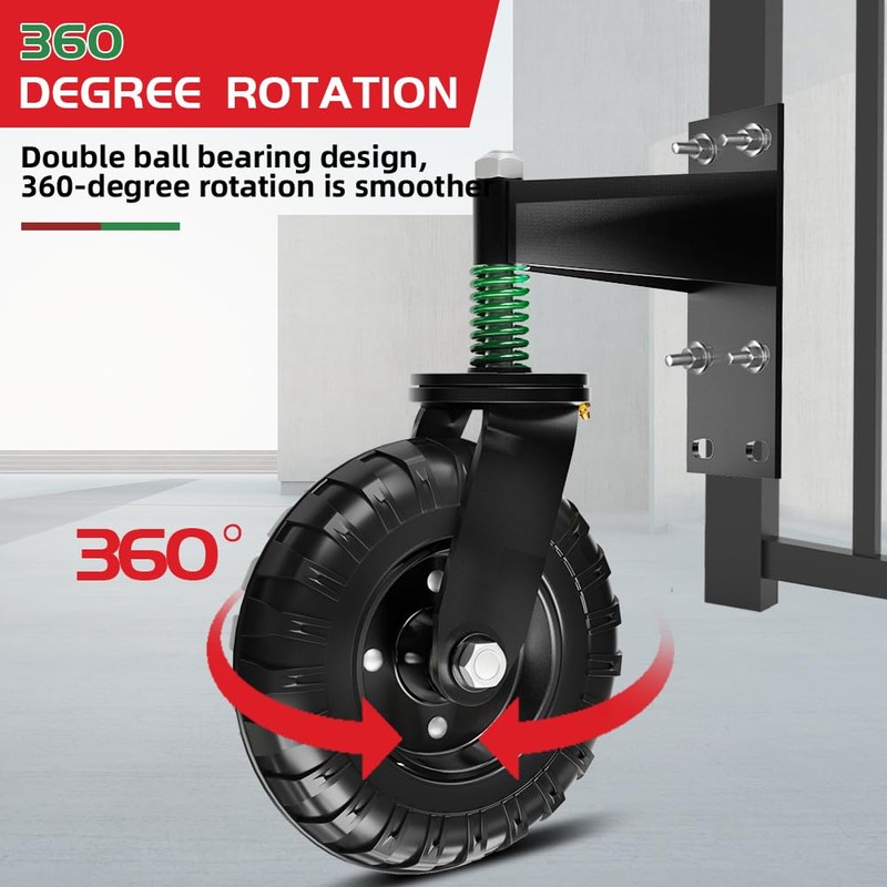 Uscaster 1pack 6inch Fence Gate Wheel,for Metal Tube Gate, 360