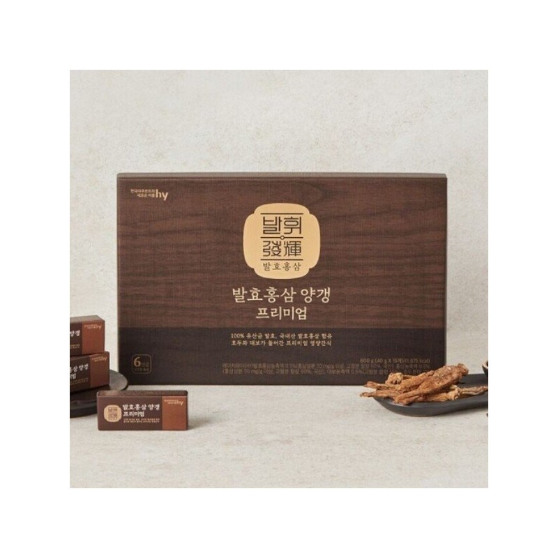 한국야쿠르트 발효 홍삼양갱 프리미엄 600g(40g X 15개) Korean Yakult Fermented