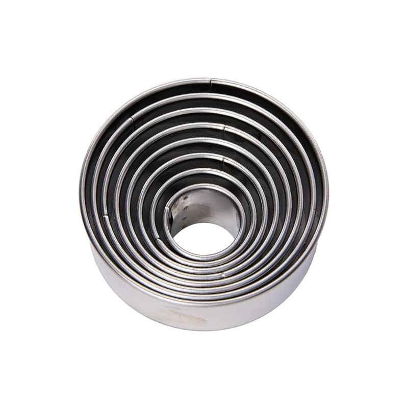 Gobel 880101 Box Plain Round Designs 8 Pieces Stainless Steel