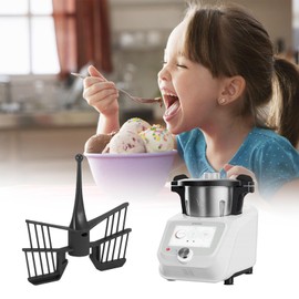 Butterfly Whisk for Thermomix TM5 TM6 TM31, Butterfly Mixing Blade Food Processor Replacement Kitchen Aid Mixer Accessory Parts Stirrer Bat Parts, Black, 14x15x2.5 CM