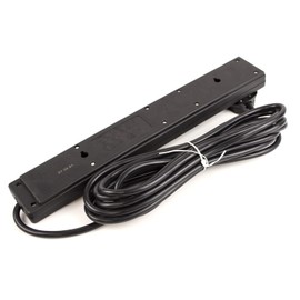 kenable Surge Protected 6 Gang Way Mains Extension Socket UK Power Outlets Black 5m [5 metres]