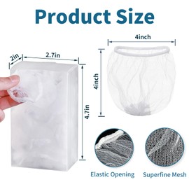 200 PCS Kitchen Disposable Mesh Sink Strainer Bags, Anti-Clogging Drain Filters for Collecting Food Waste & Garbage, Fits Most Kitchen Sink Strainers with PP Storage Box
