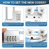 NBYT Cabinet Lock,Combination Padlock,Gym Locker Lock Code Long Adjustable Shackle