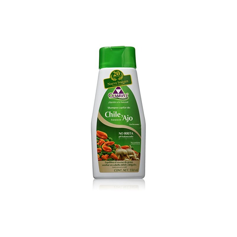 Shampoo Cuarzo Chile y Ajo, 550 ml