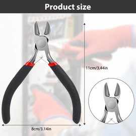 INBOLM Wire Cutters Wire Cutters Small Durable Wire Cutters with Non-Slip Handle, Ideal for Jewelry Making and Guitar String Trimming for Craftsmen and Electronics Enthusiasts