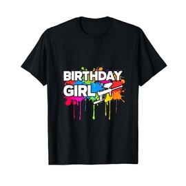 Paintball Girl Girl Equipment Birthday Party T-Shirt