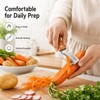 Stainless Steel Vegetable Peeler with Wooden Handle – 2-in-1 Kitchen