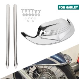 Unbranded Front Fender Tip +Spear Trim For Harley Electra Glide Road King Heritage Softail