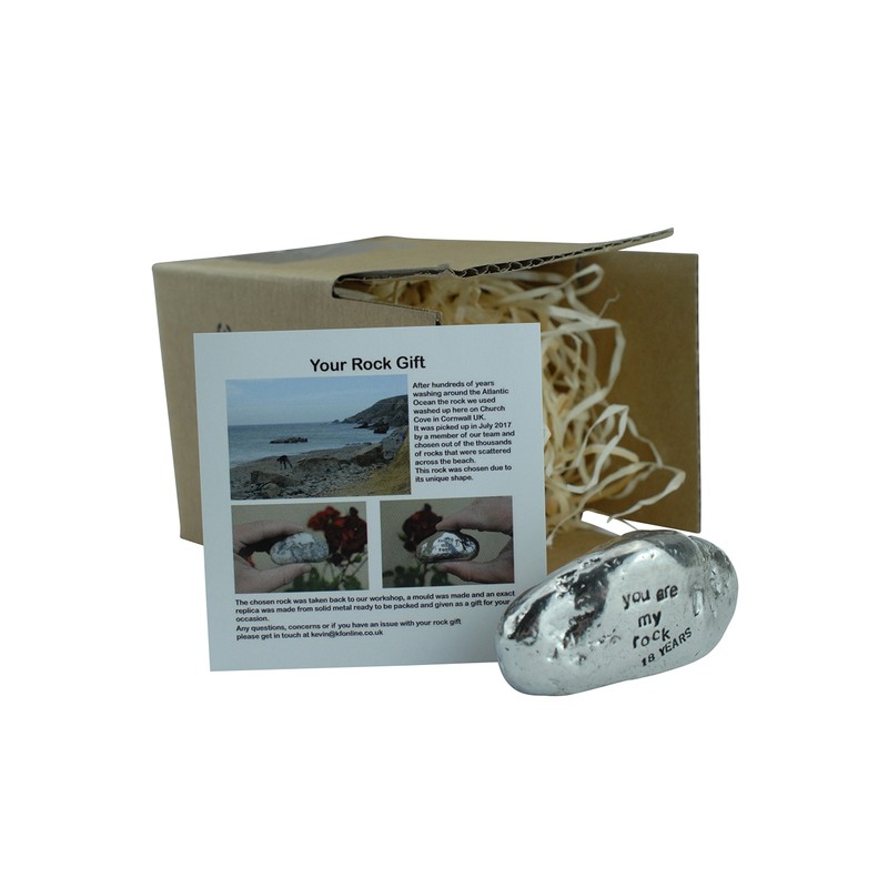18th Anniversary You are My Rock Gift Idea - Solid