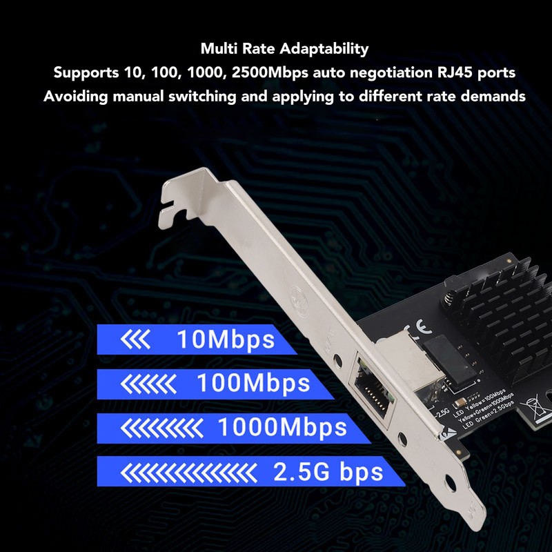 PCIe Network Card RTL8125B 2.5G Gigabit RJ45 Port PCI Express