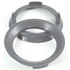 4x Centring Rings 70.4 x 57.1/70.4 to 57.1 Dark Grey