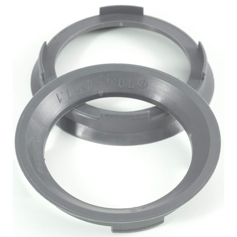 4x Centring Rings 70.4 x 57.1/70.4 to 57.1 Dark Grey