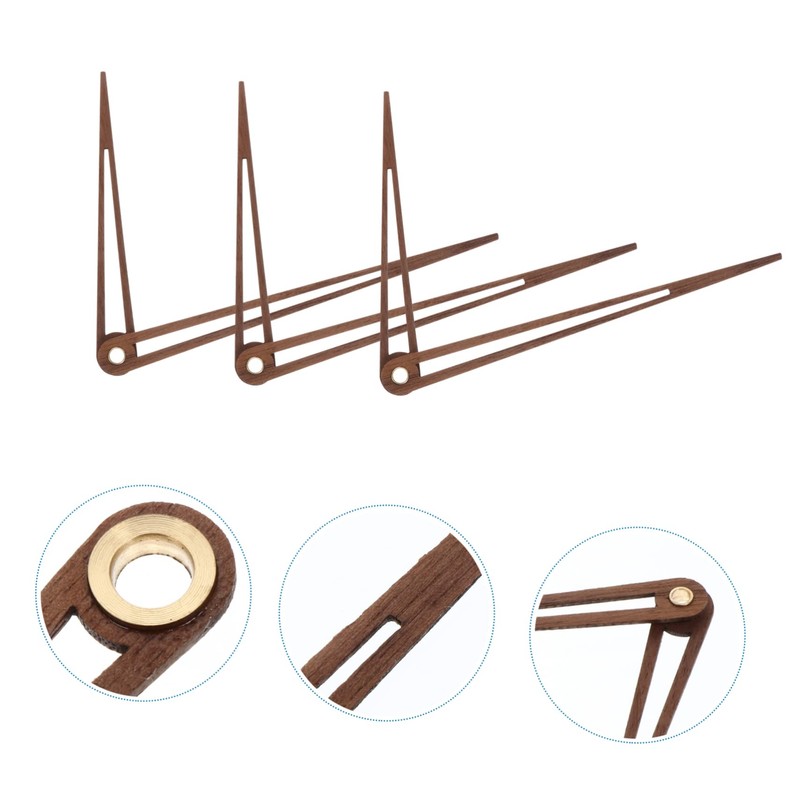 Mipcase 5 Sets Wooden Clock Hands Replacement Kit for DIY