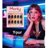 Morily Black Press on Nails - Glossy Short Oval Fake