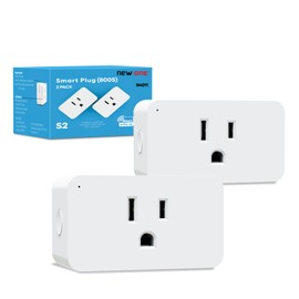 New One Zwave Plug 2 Pack, 800 Series Z-Wave Smart Plug, Zwave Outlet S2, Z Wave Extender, Z-Wave Hub Required, Compatible with Hubitat, SmartThings, Vera, Wink, Fibaro, Homeseer, 2GIG, Alarm