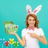 Happy Easter Bunnies Lollipops Suckers, Colorful Easter Eggs, Yellow Rabbit,