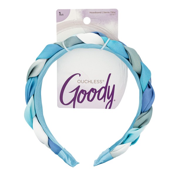 Goody Ouchless Headband For All Hair Types - Watercolor, Blue - Comfort Fit for All-Day Wear - Beautiful Design for Instant Style - Pain-Free Hair Accessories for Women, Men, Boys & Girls