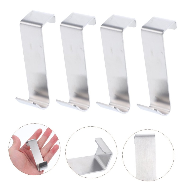 KONTONTY Stylish Over The Door Hooks 4pcs Cabinet Hooks for