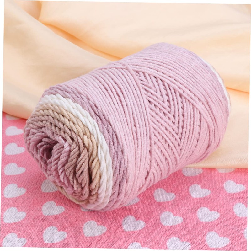 Ciieeo Thick Cotton Yarn Knitting Wool Yarn 5 Ply Rainbow