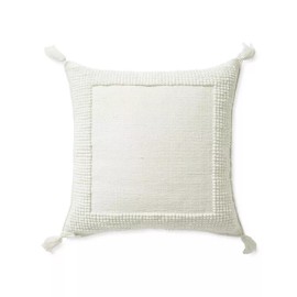 Serena & Lily Montecito Floor Pillow Natural White Hand Woven
