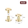 sourcing map 10Pack Brass Chicago Screws, 4x6x10mm Flower Texture Flat