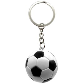 AUTOZOCO Football Shaped Plastic Keyring Black L, black