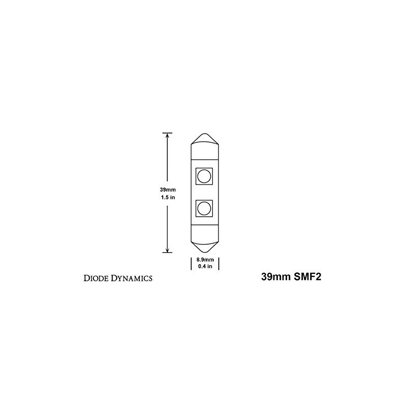 Diode Dynamics 39mm SMF2 LED Bulbs (Pair), Green