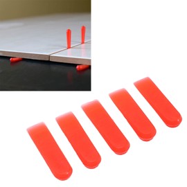 Hapivida 1000PCS Tile Leveling Spacer Clips, Tile Leveling Clips 0.2in PE Red Wear Tiles Leveler Spacers for Decoration