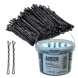 Ahsen Metal Hair Pins 7 cm Black 500 g, Wave Shaper Hair Pins, Bobby Pins Hair Pin, Hair Clips, Hair Clips with Storage Box