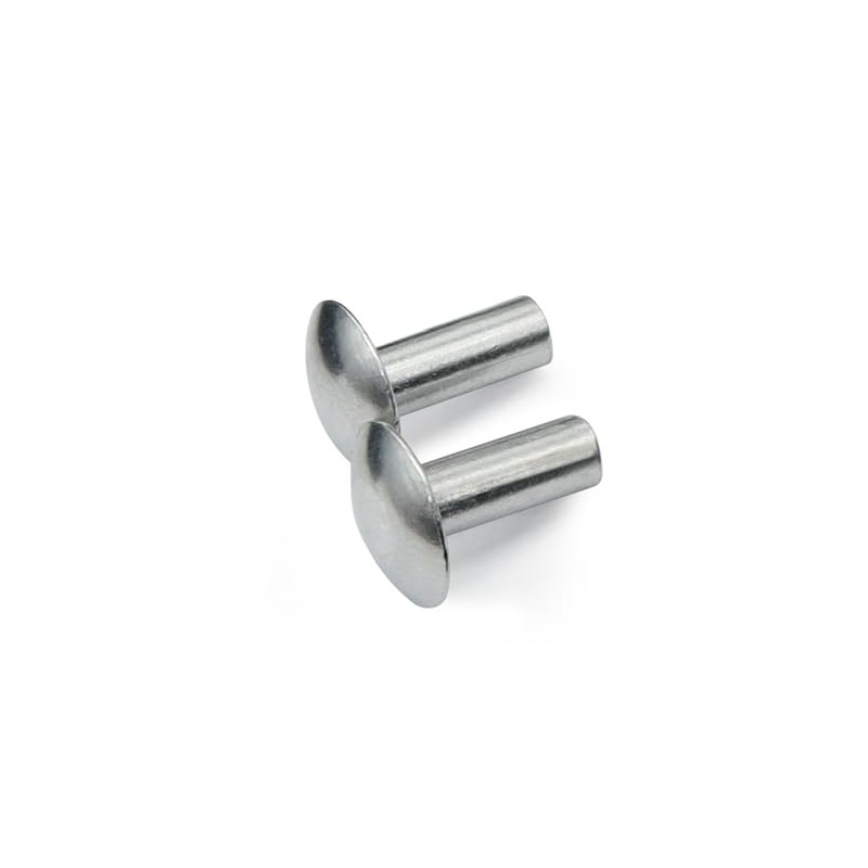 3/16" Diameter X 1/2" Length Brazier Head Solid Aluminum Rivets,