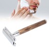 Double Edge Safety Razor Men Travel Portable Zinc Alloy Bamboo