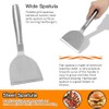 Eolilim Large Metal Spatula, Flexible Stainless Steel Spatula, Slotted Turner