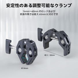 SmallRig Crab Scissors Clamp with 1/4"-20 3/8"-16 Screw Hole, Load Capacity: 7.7 lbs (3.5 kg), Applicable to Camera Accessories, 3755B