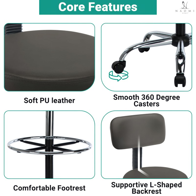 Upgrade Your Workspace with Venus Adjustable Drafting Stool - Premium