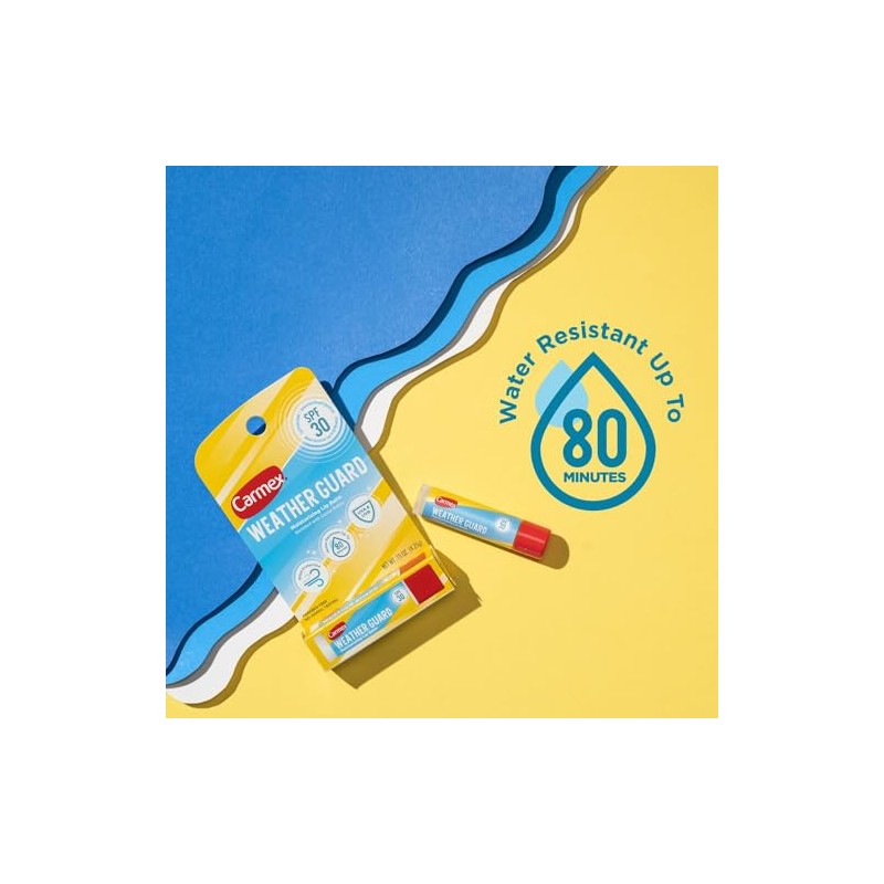 Carmex Weather Guard - Bálsamo labial hidratante, SPF30, 0.15 onzas