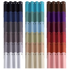 MIUCO Room Darkening Thermal Insulated Grommet Window Blackout Curtains Panels for Livingroom 1 Pair 52x84 Inch Turquoise, Bonus 2 Tie Backs Included