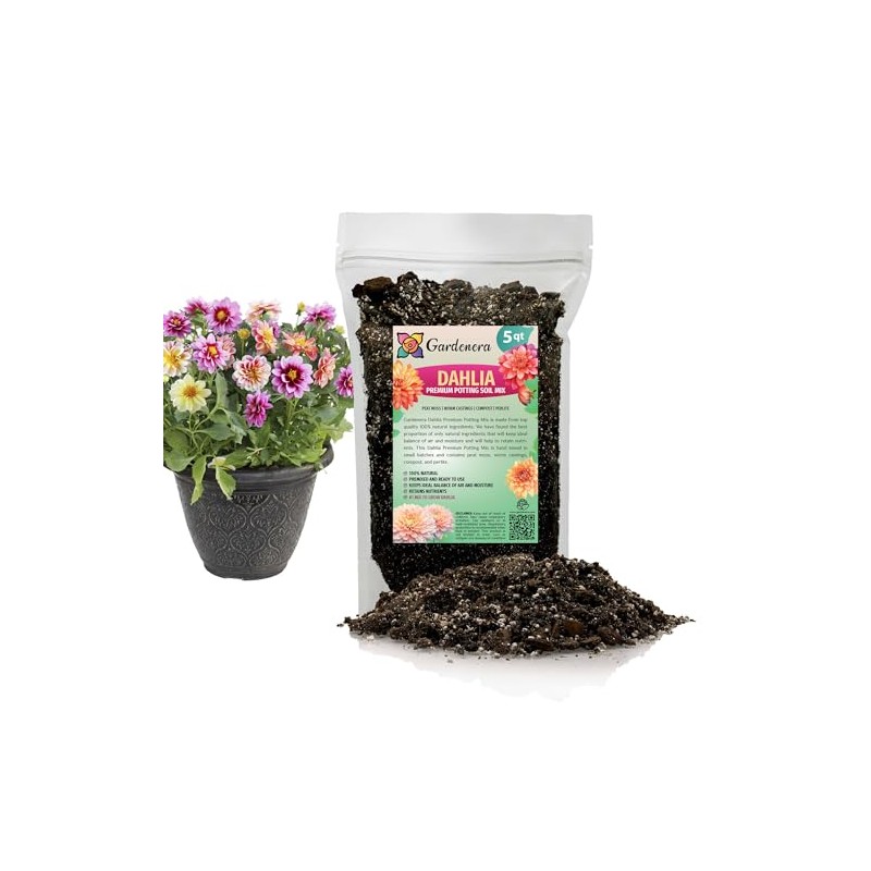 Expert Dahlia Potting Soil Mix by Gardenera - Enhance Growth