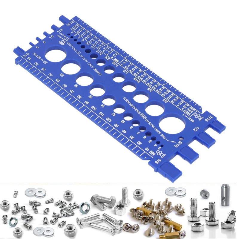 Nut Bolt and Thread Tester, Gauge for Inch and Metric