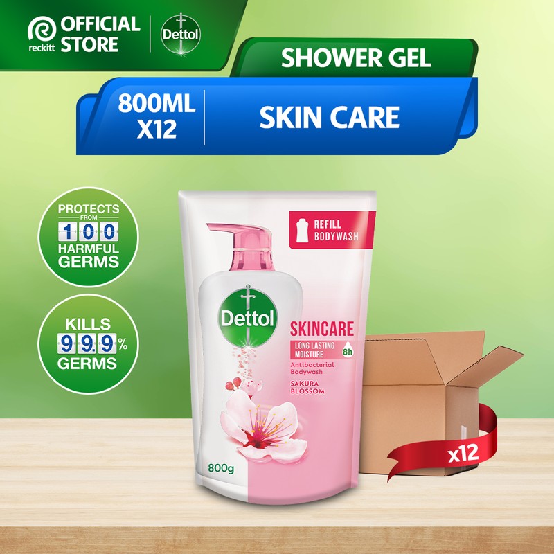 Dettol Bundle of 12 Dettol Shower Gel Body Wash Assorted
