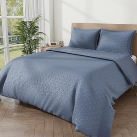 PAJEO Duvet Cover Queen Size - 3 Pieces Soft Bedding Set for Kids & Adults, Includes 1 Duvet Cover 90x90 Inches with Zipper Closure & 2 Pillow Shams, Comforter Not Included