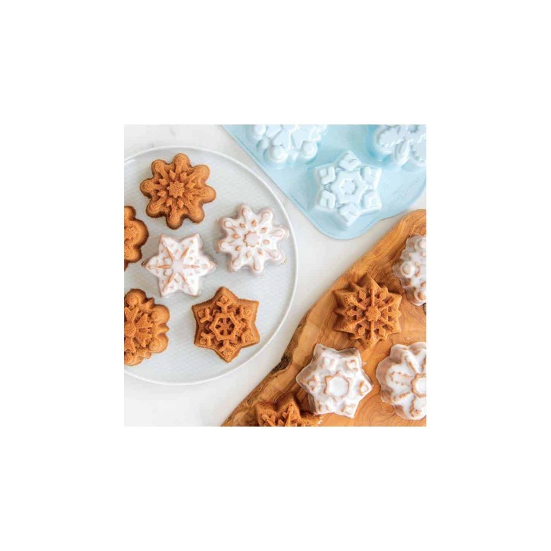 Nordic Ware NW 89642 Snowflake Baking Mould, 6 Different Muffin